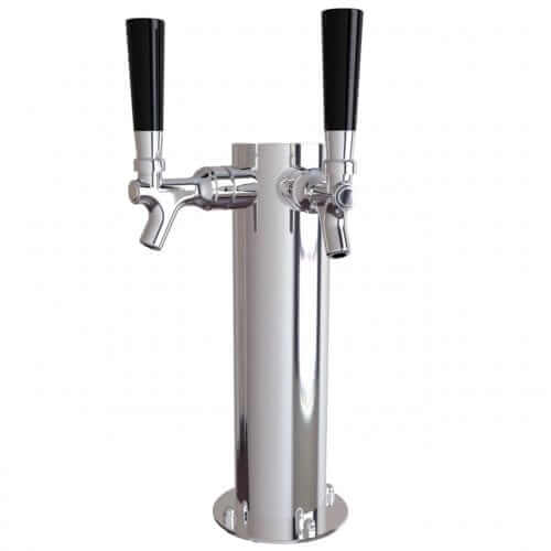 Elevate Your Draft Experience with the American Style Cylinder 2 Tap, Chrome, Air Tower!