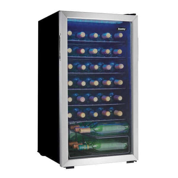 36 Bottle Free-Standing Wine Cooler in Stainless Steel