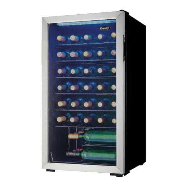 36 Bottle Free-Standing Wine Cooler in Stainless Steel
