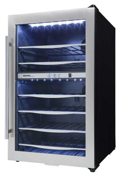 38 Bottle Free-Standing Wine Cooler in Stainless Steel