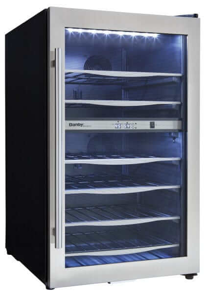 38 Bottle Free-Standing Wine Cooler in Stainless Steel
