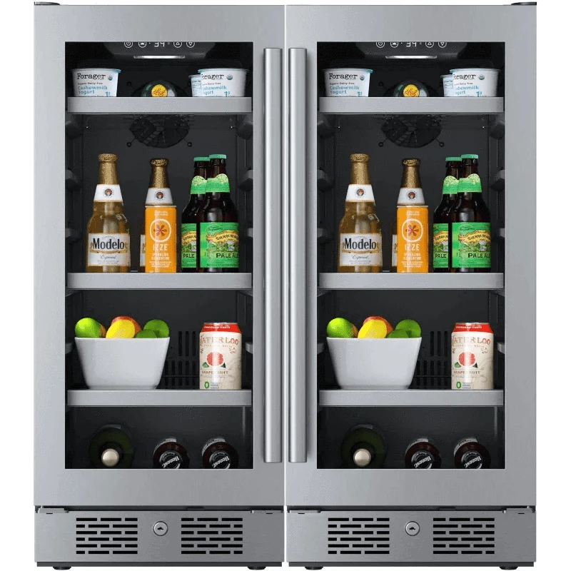 30 Inch Wide 172 Can Energy Efficient Beverage Center with LED Lighting, Double Pane Glass, Touch Control Panel and Lockable Doors
