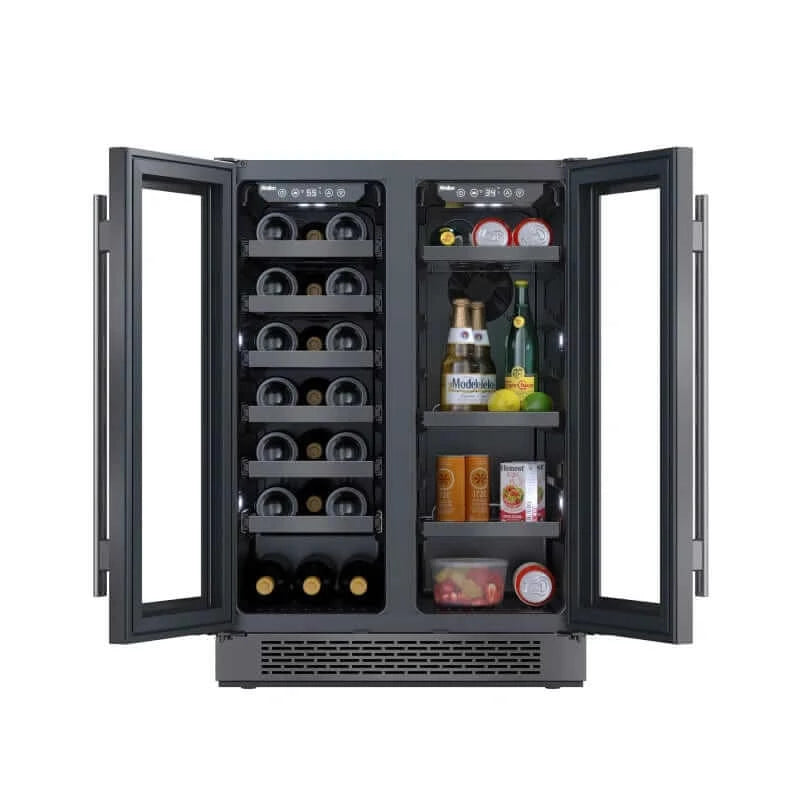 24 Inch Wide 21 Bottle Capacity and 64 Can Capacity Undercounter Wine and Beverage Cooler