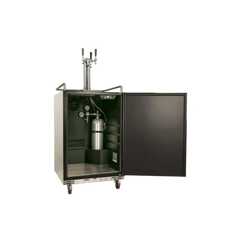Full Size Built-In Outdoor Kegerator with Triple Tap Faucet