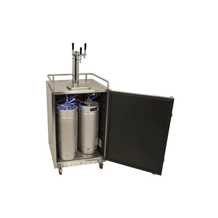 Full Size Built-In Outdoor Kegerator with Triple Tap Faucet