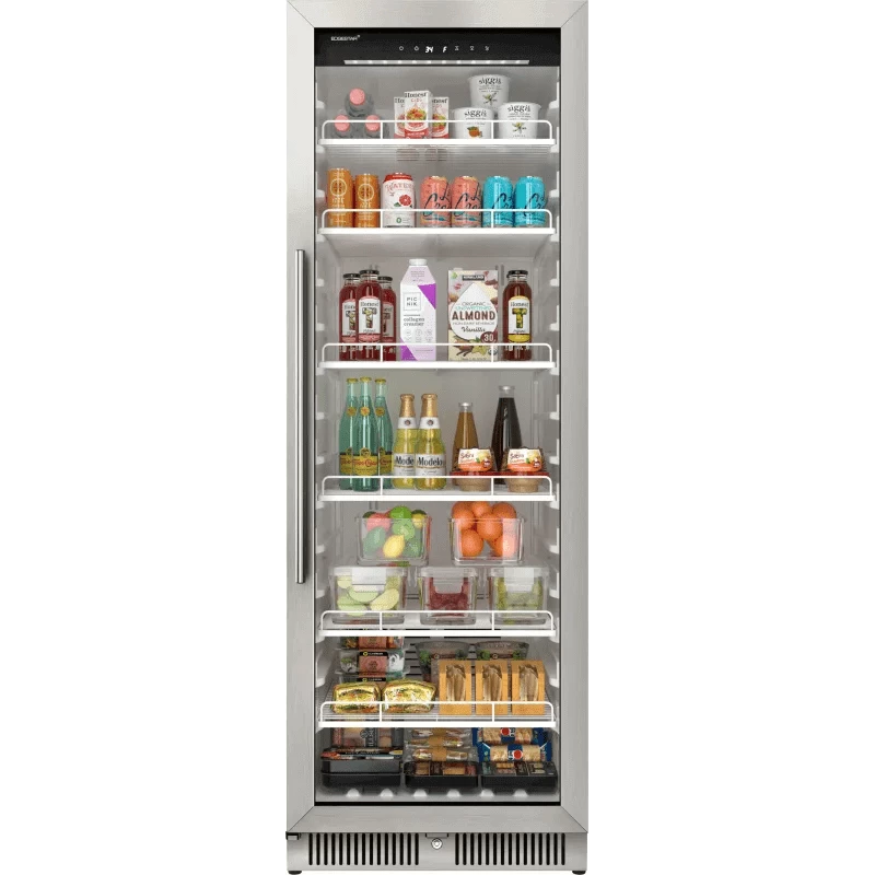 24 Inch Wide 13.7 Cu. Ft. Commercial Beverage Merchandiser With Temperature Alarm and Reversible Door