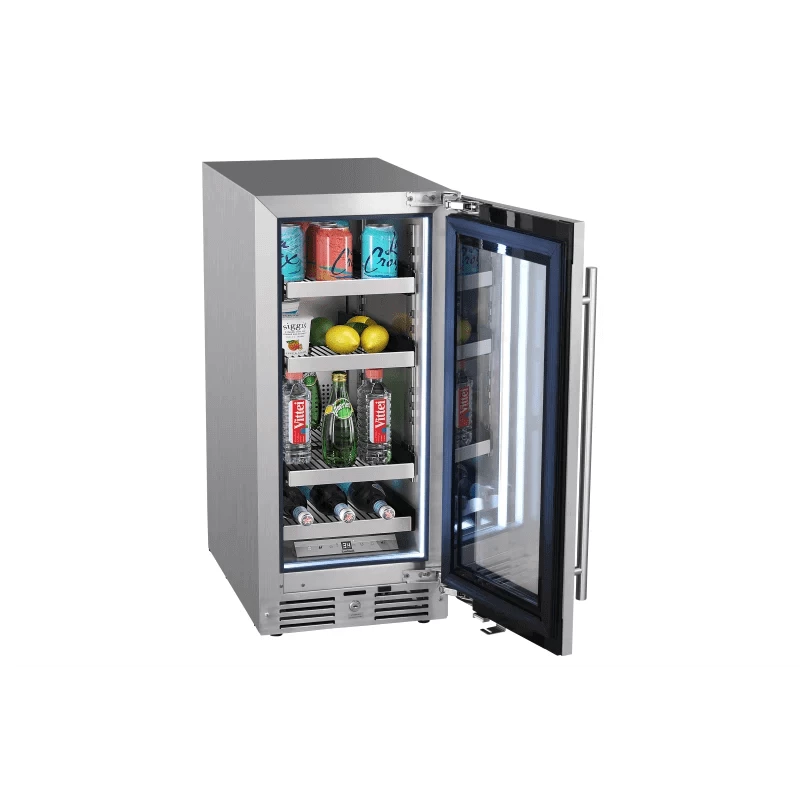 15 inch Beverage Cooler | 63-Can Capacity | Kegerator and Chill