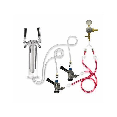 Kegerator Tower Conversion Kit for Dual Tap Configuration